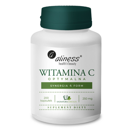 Aliness Witamina C Optymalna 250 mg 200 kapsułek vege