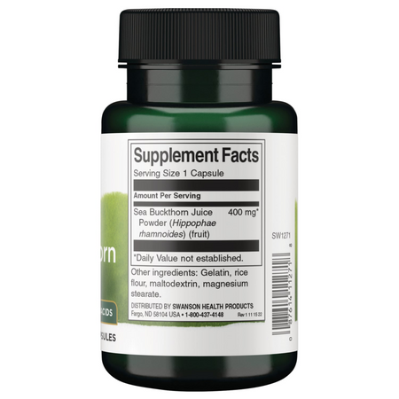 Swanson Full Spectrum Sea Buckthorn 400 mg 60 kapsułek