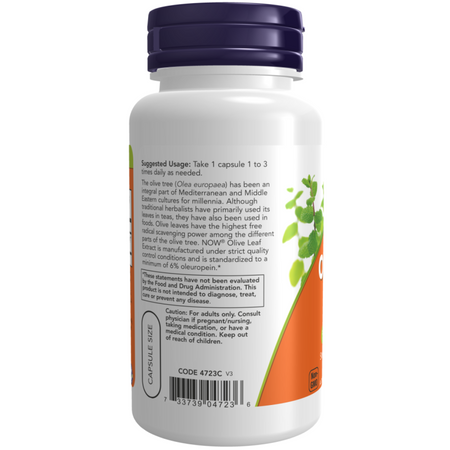 Now Foods Olive Leaf 500 mg Extract 60 kapsułek