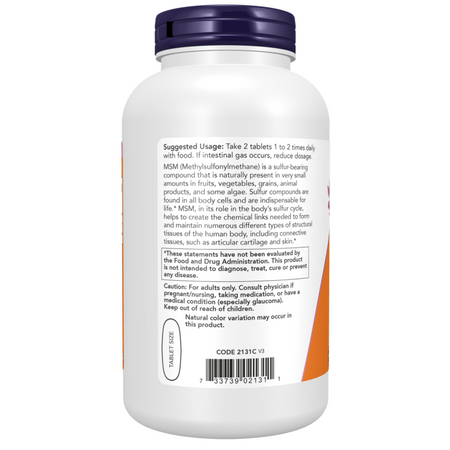 Now Foods MSM Metylosulfonylometan 1500 mg 200 tabletek
