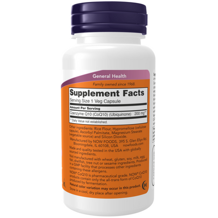 Now Foods Koenzym Q10 200 mg 60 kapsułek