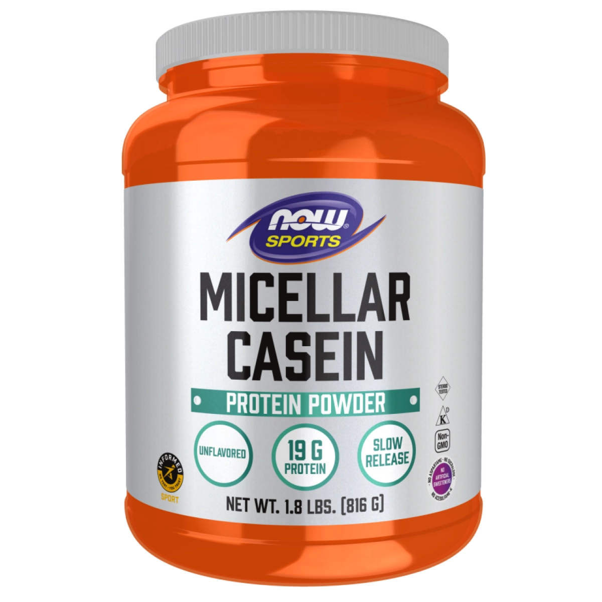 Мицеллярный казеин Now Foods Micellar Casein, без вкуса, порошок, 816 г