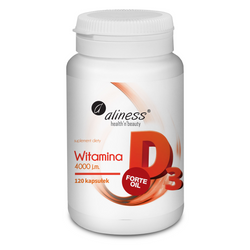 Aliness Witamina D3 4000 iu FORTE OIL 120 kapsułek