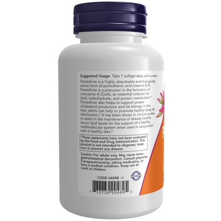 Now Foods Pantethine Double Strength 600 mg 60 kapsułek