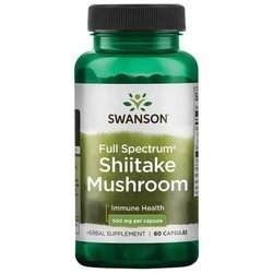 Swanson Shiitake Mushroom 500 mg 60 kapsułek