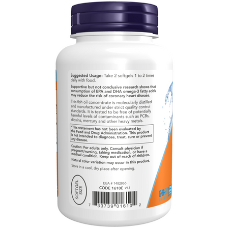 Now Foods DHA-250 Fish Oil 120 kapsułek