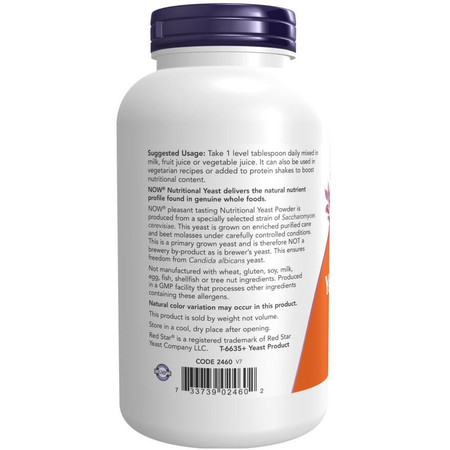 Now Foods Nutritional Yeast Puder 284 g