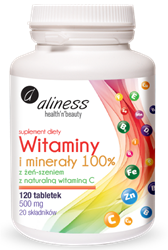 Aliness Witaminy i Minerały 100% 120 tabletek