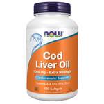 Now Foods Cod Liver Oil 1000 mg Extra Strength 180 kapsułek