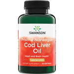 Swanson Olej z wątroby Dorsza (Norwegian Cod Liver Oil) 1000 mg 60 kapsułek