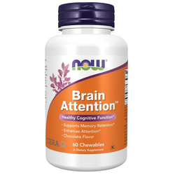 Now Foods Brain Attention 60 tabletek do ssania