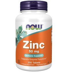 Now Foods Glukonian Cynku 50 mg 250 tabletek