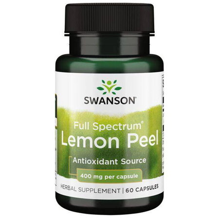 Swanson Cytrynowa Skórka (Lemon Peel) 400 mg 60 kapsułek