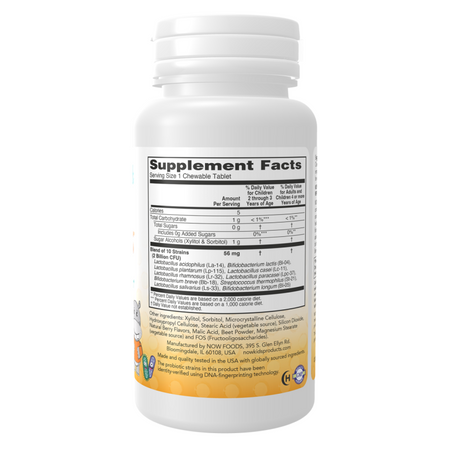 Now Foods Probiotyk BerryDophilus Kids 60 tabletek