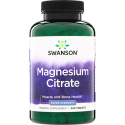 Swanson Cytrynian Magnezu 240 tabletek