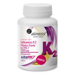 Aliness Witamina K2 MK-7 200 mcg z Natto MONO FORTE 60 kapsułek
