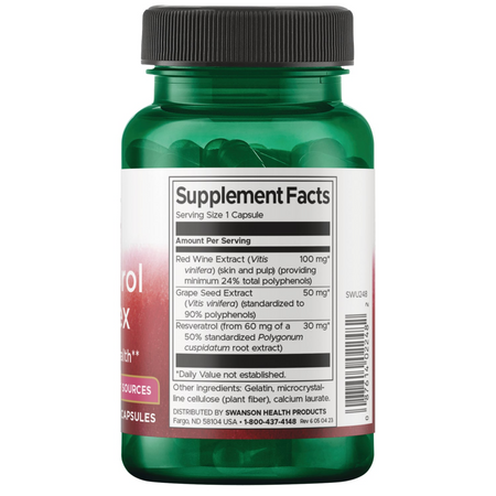 Swanson Resweratrol Complex 60 kapsułek