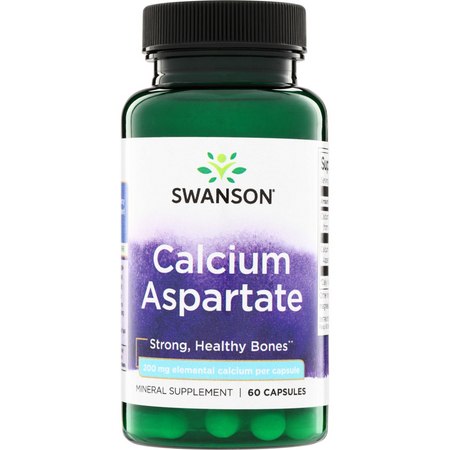Swanson Asparaginian Wapnia 200 mg 60 kapsułek