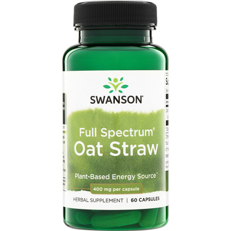Swanson Słoma Owsiana (Oat Straw) 400 mg 60 kapsułek