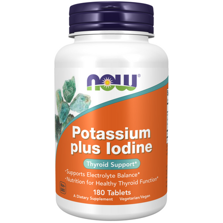 Now Foods Potassium plus Iodine 180 tabletek