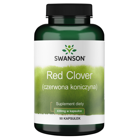 Swanson Czerwona Koniczyna (Red Clover Blossom) 430 mg 90 kapsułek