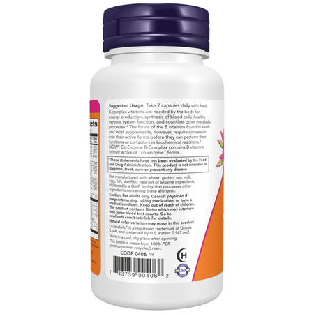 Now Foods Co-Enzyme B-Complex 60 veg kapsułek