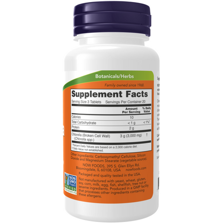 Now Foods Chlorella 1000 mg 120 tabletek