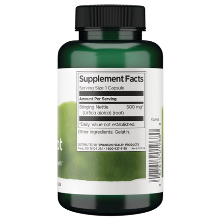 Swanson Pokrzywa (Nettle) Root 500 mg 100 kapsułek