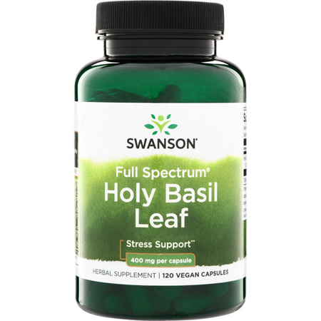 Swanson Holy Basil Leaf (Bazylia) 400 mg 120 kapsułek