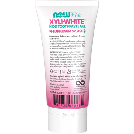 Now Foods XyliWhite Toothpaste Gel Kids Bubblegum 85 g pasta do zębów