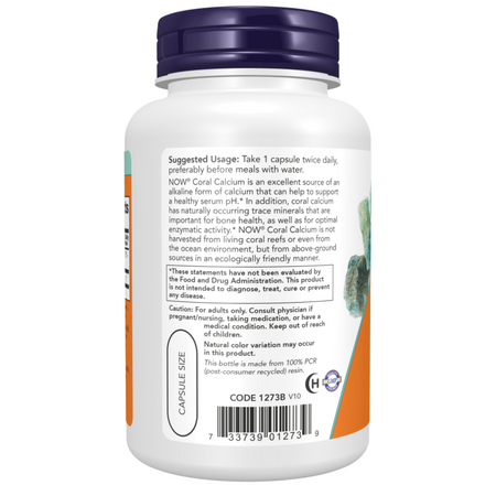 Now Foods Coral Calcium 1000 mg 100 kapsułek