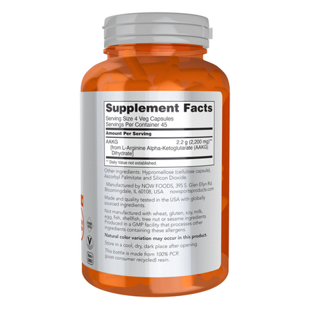 Now Foods AAKG 2200 mg 180 veg kapsułek