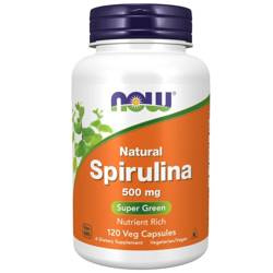 Now Foods Spirulina 500 mg 120 veg kapsułek