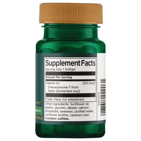 Swanson Witamina K2 MK7 200 mcg 30 kapsułek