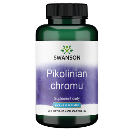Swanson Pikolinian Chromu 200 mcg 200 kapsułek
