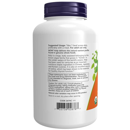 Now Foods Organiczny Kelp (Jod) Puder 227 g