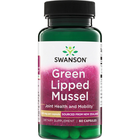 Swanson Nowozelandzka Zielona Małża (Green Lipped Mussel) 500 mg 60 kapsułek