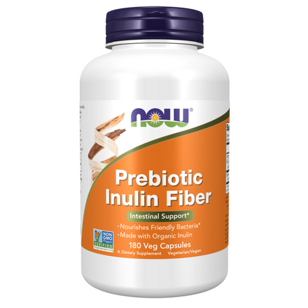 Now Foods Prebiotic Inulin Fiber 180 veg kapsułek