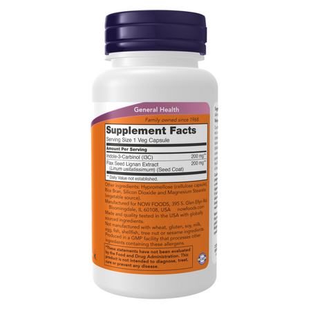 Now Foods Indole-3-Carbinol (I3C) 200 mg 60 kapsułek