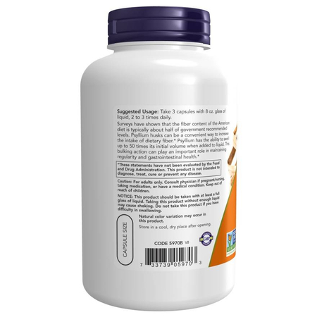 Now Foods Psyllium Husk Caps 500 mg 500 kapsułek