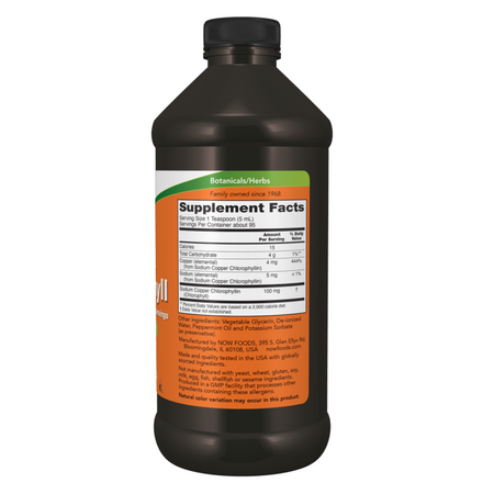 Now Foods Chlorofil Liquid Mint 473 ml płyn