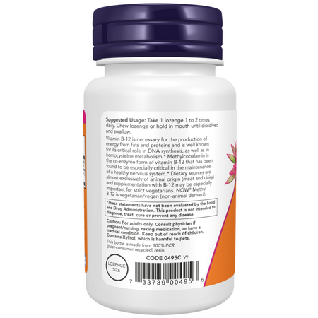 Now Foods Methyl B-12 1000 mcg 100 tabletek