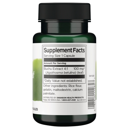 Swanson Bukko Brzozowe (Buchu Leaf) 100 mg 60 kapsułek