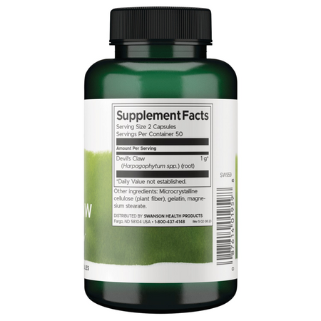 Swanson Full Spectrum Devil's Claw 500 mg 100 kapsułek