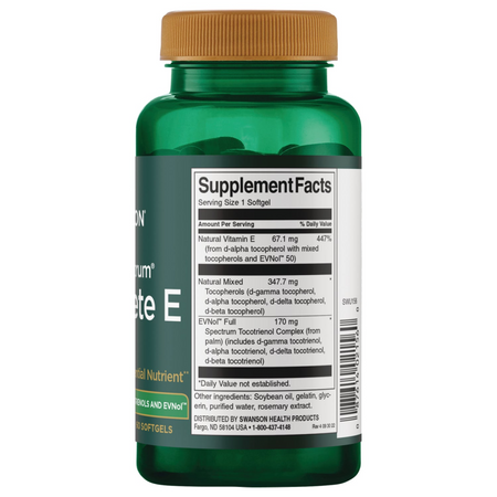 Swanson Witamina E + Tokotrienole 60 kapsułek