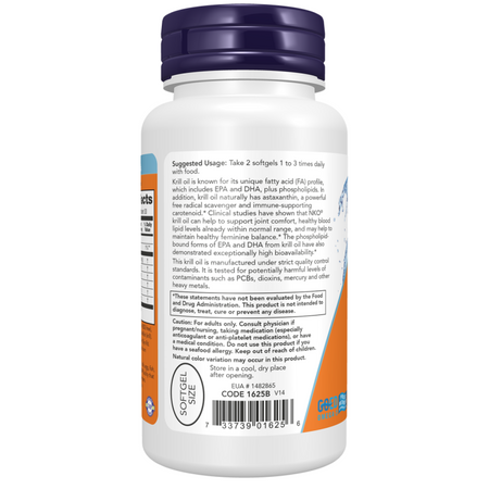 Now Foods Krill Oil 500 mg 60 kapsułek