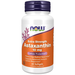 Now Foods Astaxanthin Extra Strength 10 mg 60 kapsułek