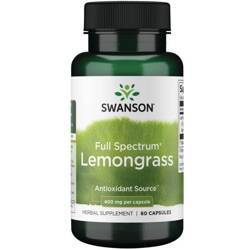 Swanson Cytrynowa Trawa (Lemongrass) 400 mg 60 kapsułek