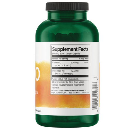 Swanson Witamina C 500 mg z Dziką Różą 400 kapsułek