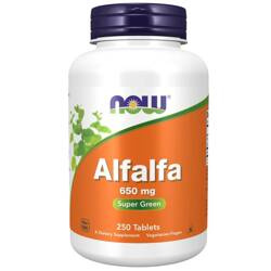 Now Foods Lucerna (Alfalfa) 650 mg 250 tabletek